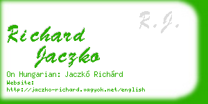 richard jaczko business card