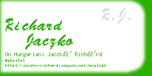 richard jaczko business card